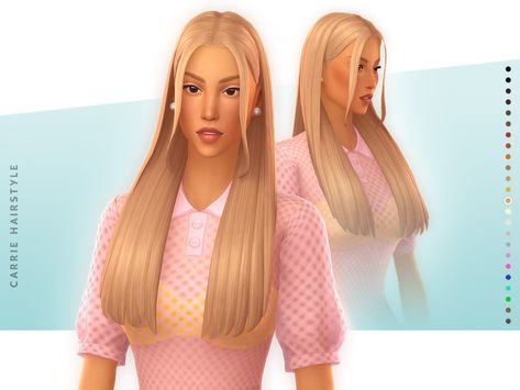 The Sims Resource - Carrie Hairstyle - Style 2 Sims 4 Skills, Medieval Hairstyles, Sims 4 Family, Sims 4 Game Mods, Sims 4 Expansions, Sims 4 Mm, Sims Hair, Sims 4 Mods Clothes, Sims 1