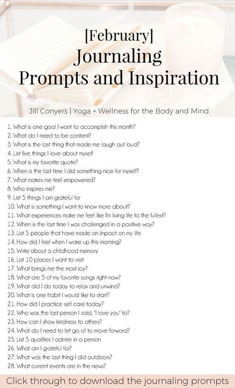 Journaling inspiration for joy and self discovery. Putting thoughts and ideas on paper helps create a deeper self awareness and a mindset of clarity. Click through and download the February journaling prompts and inspiration. Check back every month for more journaling prompts. #quote #journaling #wellness #selfcare #mindfulliving Quote Journaling, Journal Topics, Journal Questions, Journaling Inspiration, Journaling Prompts, Health Journal, Writing Challenge, Journal Writing Prompts, Bullet Journaling