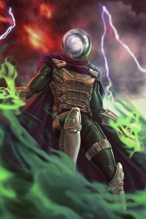 Mysterio Spiderman, Mysterio Marvel, Spiderman Wallpaper, Marvel Animation, Superhero Poster, Marvel Tattoos, Marvel Superhero Posters, Marvel Villains, Far From Home