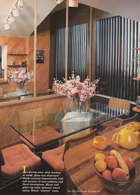 Vintage Goodness - A Blog For All The Vintage Geeks: Vintage 80's Home Decorating Trends 80s Dining Room, 1980s Interior, 1980s Decor, 80s Interior Design, 1980's Style, 80s Home, 80s Interior, 70s Interior, 80s Decor