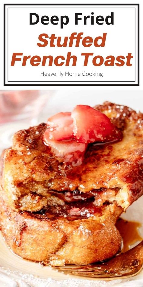 Fried French Toast Recipe, Deep Fried French Toast, Fried French Toast, French Toast Stuffed, Ricotta French Toast, Apple French Toast, Easy Breakfast Brunch, Nutella French Toast, Fried Breakfast