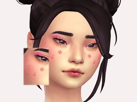 Sims 4 Face Paint Cc, Sims 4 Cc Face Paint, Sims 4 Face Paint, Sims Makeup, Cc Skin, Summer Goddess, Makeup Cc, Sims 4 Cc Skin, Sims 4 Cas