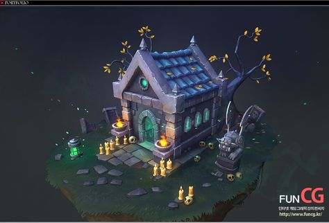 ArtStation - handpainted 3d Isometric Crypt, Funcg Academy Crypt Concept Art, 3d Environment Art, Sephiroth Art, 3d Isometric, 3d Scene, Environment Props, Isometric Art, Game Environment, Game Concept Art