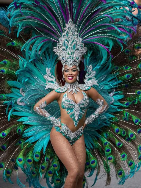 15 Fabulous Mardi Gras Outfit Ideas to Let the Good Times Roll! 8 Mardi Gras Outfit Ideas, Mardi Gras Attire, Feather Outfit, Carnival Inspiration, Carnaval Outfit, Carnival Dancers, Carnival Celebration, Carnival Outfit, Carnival Girl