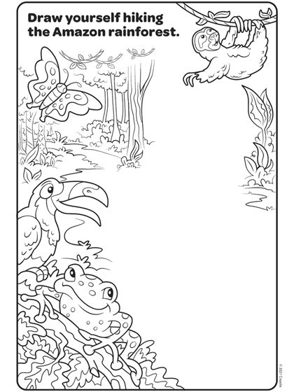 Rainforest Preschool, Rainforest Crafts, Amazon Rainforest Animals, New Coloring Pages, Rainforest Activities, Colors Of The World, Forest Coloring Pages, Rainforest Habitat, Art Activities For Toddlers