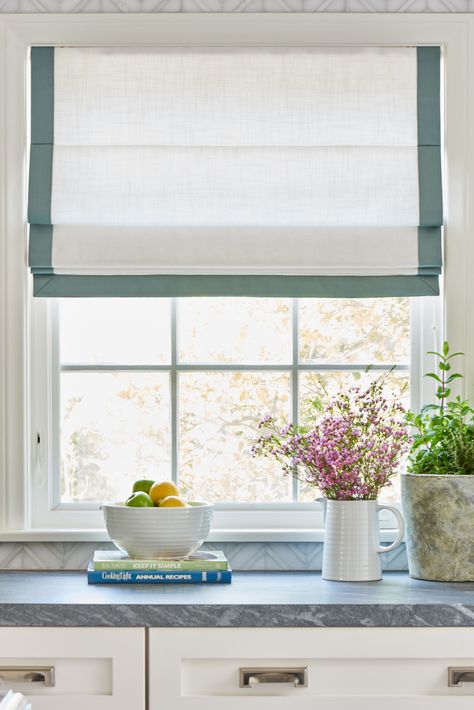 Roman Blind Kitchen, Roman Blinds Kitchen, Kitchen Sink Window, Kitchen Blinds, Peaceful Home, Remodeling Kitchen, Los Angeles Area, Roman Blinds, Ideas Kitchen