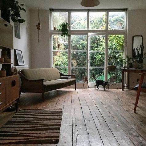 English Townhouse, Old Wood Floors, Floor To Ceiling, Farmhouse Style Kitchen, Modern Farmhouse Kitchens, Floor To Ceiling Windows, Wood Doors Interior, Spacious Living, Trendy Home