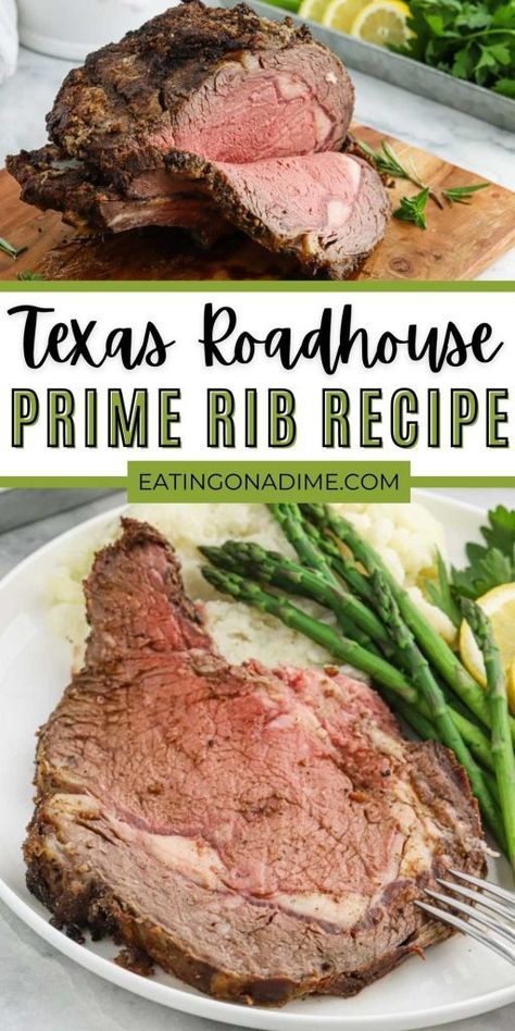 10 Lb Prime Rib Roast Oven, Prime Rib Air Fryer Recipe, Texas Roadhouse Prime Rib Recipe, Easy Prime Rib Recipe Ovens, Prime Rib Roast Oven, Restraunt Recipes, Slow Cooker Prime Rib, Prime Rib Rub Recipe, Prime Rib Cooking Times