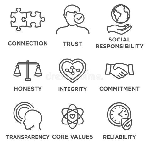 Business Ethics Icon Set Outline. Business Ethics Icon Set with social responsib , #affiliate, #Set, #Outline, #social, #Business, #Ethics #ad Corporate Core, Company Core Values, Business Symbols, Library Icon, Health Icon, People Working Together, Honesty And Integrity, Icons Website, Corporate Social Responsibility