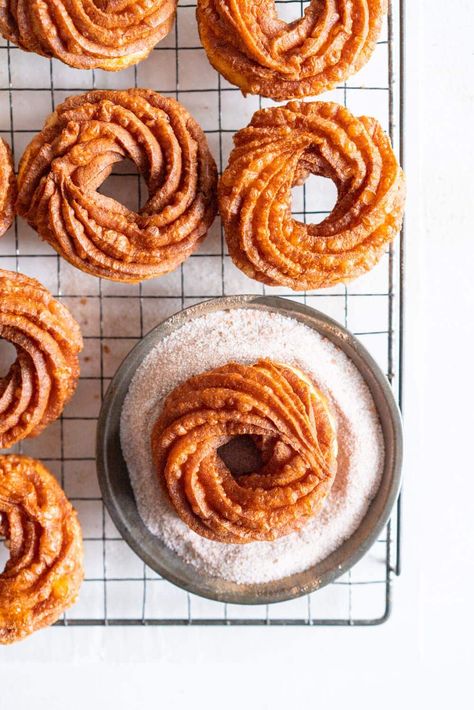 Spiced Sugar Crullers Composting Food Scraps, Cloudy Kitchen, Choux Dough, Chocolate Brownie Cake, Choux Pastry, Peanut Butter Brownies, Chocolate Chunk Cookies, Cream Puffs, Snack Cake