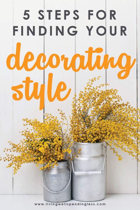 Struggling with how to tackle home decor? These 5 steps for finding your decorating style will help you determine your personal style and achieve it! #homedecor #decorating #decoratingtips #decoratingstyle #homedecorating #homediy How To Determine Your Decorating Style, Traditional Brick Home, Home Decorating Diy, Style Quizzes, Interior Brick, Decorating 101, Thrifty Diy, What House, Decorating Diy