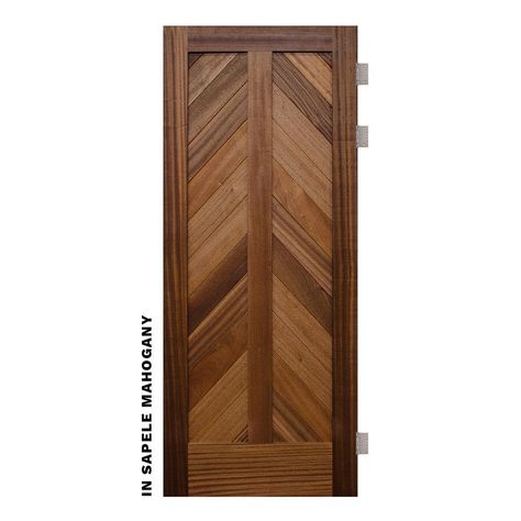 Mountain Chevron Swinging Barn Door - Sliding Barn Door Hardware by RealCraft Chevron Barn Door, Custom Exterior Doors, Chevron Door, Sliding Cabinet Doors, Barn Door Installation, Modern Entry Door, Pattern Interior, Modern Exterior Doors, Custom Barn Doors