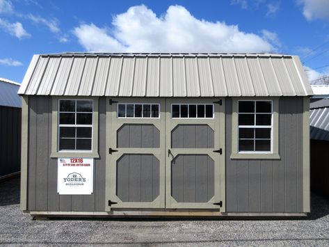 Yoder' Portable storage barn sheds Portable Shed Ideas, Storage Barn, Portable Sheds, Goat Shed, Barn Storage, Portable Buildings, Wood Building, Barns Sheds, Stud Walls