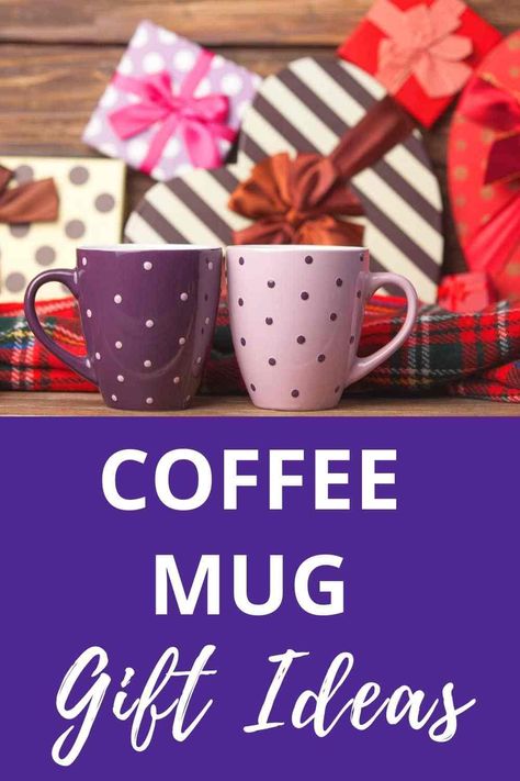 Check out these coffee mug gift ideas! There are great themed mugs and gift ideas for the hard to shop for people on your list. There are also lots of great mug tutorials!  #giftidea #coffeelover #coffeemug #coffeegifts Hug In A Mug Gift, Gifts With Coffee Mugs, Gifts With Mugs, Coffe Cup Gifts, Mug Filled Gift Ideas Diy Christmas, Coffee Mug Exchange Gift Ideas, What To Put In A Mug For A Gift, Gifts In Mugs Ideas, Coffee Shop Gift Ideas