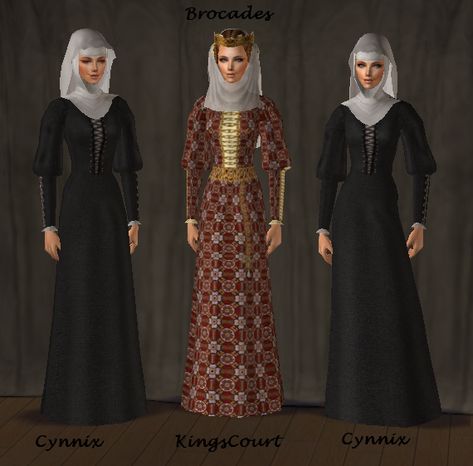 Nun Outfit, Sims Medieval, Cc Sims4, Medieval Clothes, Time Periods, Sims House Design, The Sims 2, Medieval Clothing, Female Clothing