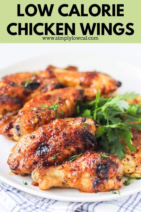 These Low Calorie Chicken Wings are seasoned with a zesty marinade of honey, lemon juice, and a touch of black pepper. They have a crispy and golden-brown texture. Low Calorie Chicken Wing Recipes, Low Calorie Wings, Low Calorie Chicken Wings, Honey Lemon Pepper Chicken, Lemon Pepper Marinade, Chicken Wings Crispy, Wings Crispy, Baked Chicken Wings Oven, Lemon Pepper Chicken Wings