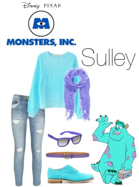 Monsters Inc Inspired Outfits, Pixar Outfits, Disneybound Outfits, Disney Inspired Fashion, Disney Outfit, Disney Bounding, Disney Bound Outfits, Disney Inspired Outfits, Fandom Fashion