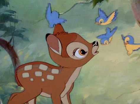 Bambi " bird " !!!! Disney Mignon, Bambi Disney, Animation Disney, Vintage Cartoons, 90s Cartoons, Disney Animals, Art Disney, Old Disney, Pinturas Disney