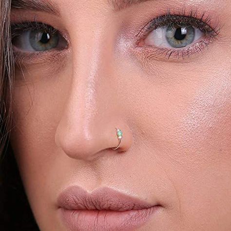 Cute Nose Rings, Nose Jewels, Unique Nose Rings, Nose Piercing Ring, Nose Ring Jewelry, Nose Ring Hoop, Nose Piercing Hoop, Opal Nose Ring, Sparkling Jewelry