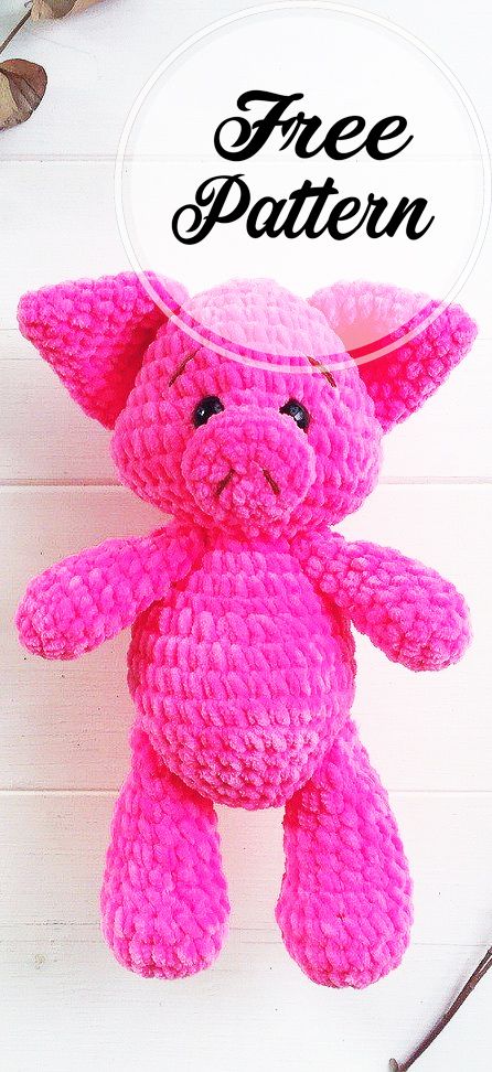 Free and Sweet Crochet Amigurumi pig Pattern Pink Colored - Free Amigurumi Pattern, Amigurumi Blog! Pig Pattern, Crochet Pig, Easy Crochet Animals, Crochet Teddy Bear Pattern, Confection Au Crochet, Crochet Animals Free Patterns, Crochet Amigurumi Free Patterns, Crochet Simple, Crochet Amigurumi Free