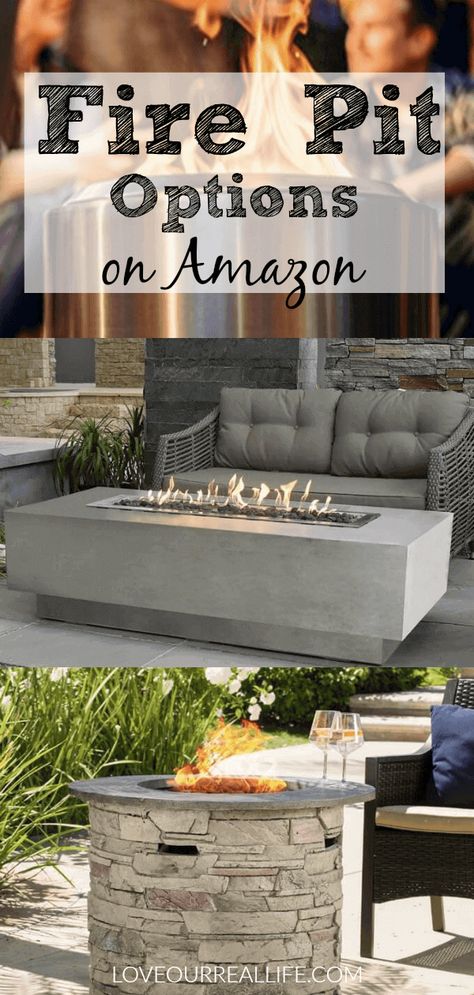 Fire pit options on Amazon to turn your backyard into an outdoor paradise! Fire Pit Australia, Fire Pit Tables, Fire Pit With Rocks, Gazebo With Fire Pit, Fire Pit Party, Easy Fire Pit, Decorative Fence, Landscaping Projects, Backyard Ideas For Small Yards