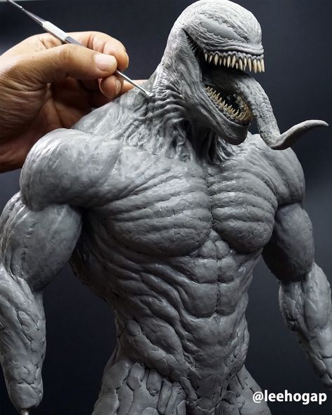 A video of me making a sculpture is on my YouTube channel #spiderman #venom #sculpture #sculptureart #statue #figure #handmade #artwork #sculpey #sculpting #clay #characterdesign #creature #alien #fanart Venom Anatomy, Venom Sculpture, Alien Fanart, Horror Sculpture, Reference For Artists, Spiderman Venom, Sculpture Art Projects, Anatomy Sculpture, Sculpture Art Clay