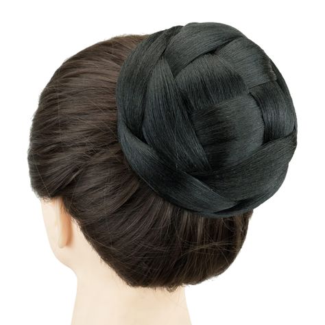 Wig Updo, Medium Size Braids, Donut Bun Hairstyles, Braided Chignon, Ponytail Hair Piece, Chignon Hair, Scrunchies Hair, Scrunchie Hair, Hair Cover