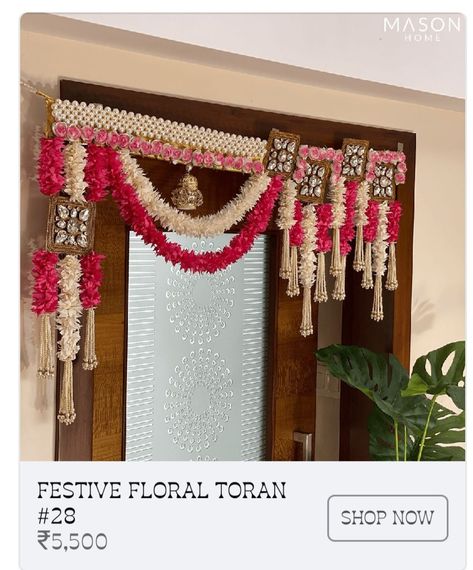 Handmade Toran Ideas, Ganesh Chaturthi Decoration, Thali Decoration Ideas, Ganpati Decoration At Home, Janmashtami Decoration, Door Hanging Decorations, Ganapati Decoration, Diwali Decorations At Home, Diwali Decoration Items