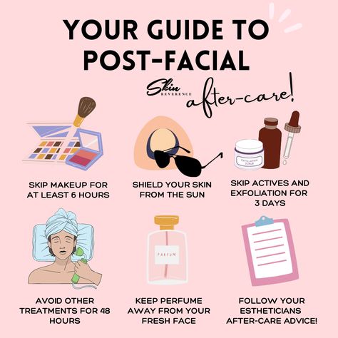 Facial Aftercare Instructions, Med Spa Instagram Post, Esthetician Icons, Facial Instagram Posts, Facial Spa Aesthetic, Bujo Prompts, Esthetician Graphics, Esthetician Post Ideas, Esthetician Instagram Post Ideas