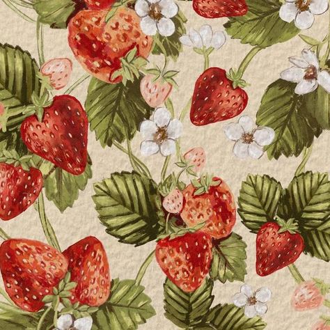 Strawberry Print Dress, Aesthetic Strawberry, I Love Drawing, Love Drawing, Strawberry Print, So Excited, Strawberries, Fashion Art, Print Dress