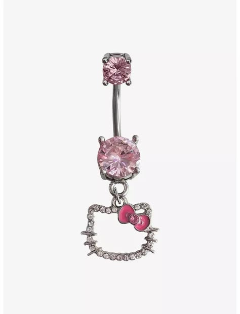 14G Steel Hello Kitty Pink Bling Navel Barbell Hello Kitty Belly Button Ring, Hello Kitty Belly Ring, Belly Button Piercing Jewelry Unique, Belly Button Piercing Hello Kitty, Hello Kitty Belly Piercing, Hello Kitty Nose Piercing, Pink Belly Piercing, Pink Belly Button Piercing, Hello Kitty Piercing