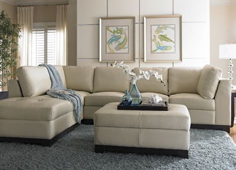 havertys sectional sofa | This cream leather sofa looks light and breezy it could be the main ... Cream Leather Sofa Living Room, Cream Couch Living Room, Comfortable Leather Couch, Sectional Sofa Decor, Sofa Kulit, Cream Leather Sofa, Leather Couch Sectional, Leather Sofa Living, Leather Couches Living Room