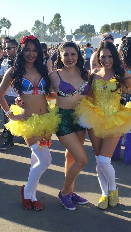 EDC outfit #snowwhite #ariel #belle Candy Raver, Edc Outfits, Rave Costumes, Diy Dress, Ariel, Snow White, Candy, Festival, Quick Saves