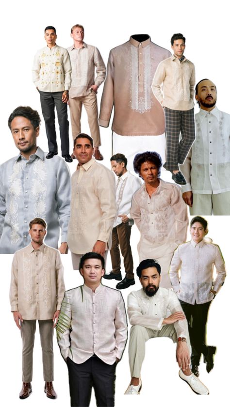 Wedding guest attire for men. Tropical beach wedding guest attire for men Modern Barong Tagalog Men Outfit Wedding, Barong Tagalog Outfit Men, Modern Barong Tagalog Men Outfit, Wedding Guest Attire For Men, Men Outfit Wedding, Beach Formal Men, Modern Barong, Beach Wedding Guest Attire, Wedding Guest Men