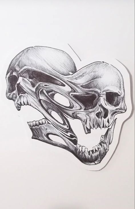 Basement Tattoo, Skull Side Profile, Leg Sleeve Tattoos, Skulls Tattoo, Leg Tattoo Ideas, Dark Tattoos, Skull Sketch, Scary Tattoos, Tasteful Tattoos