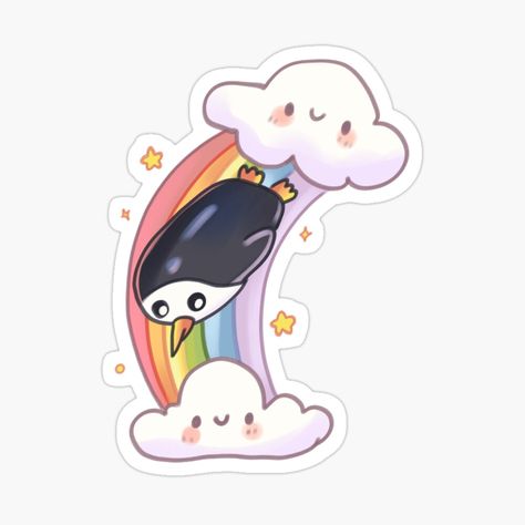 Get my art printed on awesome products. Support me at Redbubble #RBandME: https://www.redbubble.com/i/sticker/penguin-sliding-down-a-rainbow-by-Mayarartsy/165535603.EJUG5?asc=u Penguin Sliding, Rainbow Stickers, A Rainbow, Penguins, My Art, Hobbies, Awesome Products, Rainbow, Art Prints