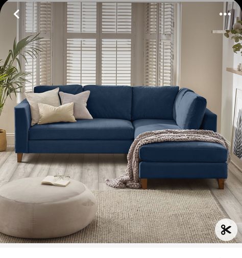 Corner Sofa Blue, Corner Sofa Navy, Navy Sofa Living Room, Blue Corner Sofas, Blue Couch Living, Dark Blue Sofa, Blue Sofas Living Room, Velvet Sofa Living Room, Blue Couch Living Room