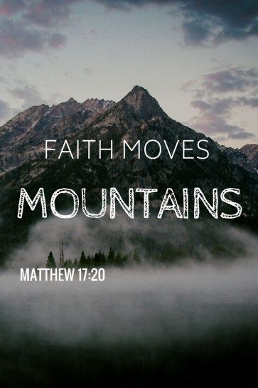 Faith moves mountains. - Matthew 17:20 Faith Moves Mountains, Matthew 17, Ayat Alkitab, Gods Word, Inspirational Bible Quotes, Biblical Quotes, God's Plan, Move Mountains, Christian Blogs