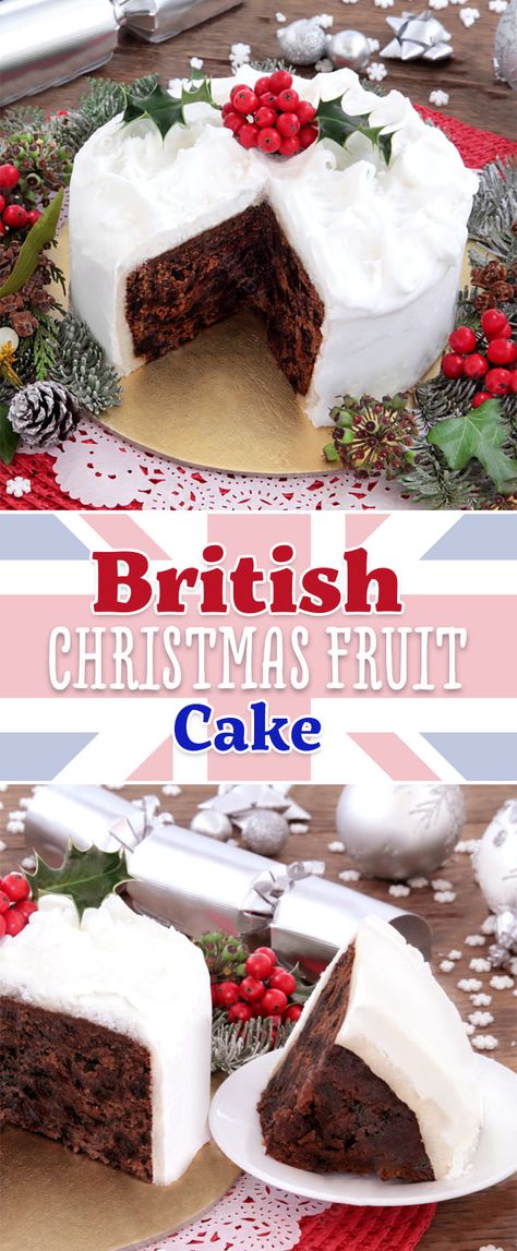 British Christmas Cake Recipe: Discover the joy of a classic Christmas cake recipe – a delightful blend of fruits, spices, and buttery goodness. Perfect for the holiday season! 🎄🍰 English Christmas Cake, Easy Christmas Cake Designs, Xmas Cake Recipes, Easy Christmas Cake Recipe, Holiday Fruit Cake, Best Fruit Cake Recipe, Fruit Cake Recipe Christmas, Traditional Christmas Cake, Christmas Cake Recipe