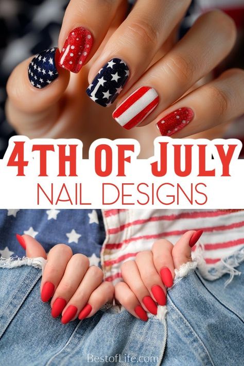 Fun 4th of July nail designs can help you get patriotic this summer by bringing your 4th of July outfit ideas together. Patriotic Nail Art | Patriotic Nail Designs | 4th of July Nail Designs | Nail Art for the 4th of July | Fourth of July Nail Art | Nail Art Tutorials for Summer | Summer Nail Designs | Summer Nail Art Tutorials Nail Designs 4th Of July, Patriotic Nail Designs, Disney Princess Inspired Dresses, 4th Of July Nail Designs, July Nail Designs, Disney Cosplay Costumes, American Flag Nails, Patriotic Drinks, Patriotic Nail