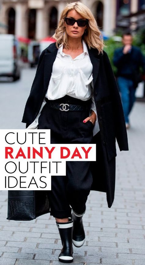 Outfit For Rainy Day, Cute Rainy Day Outfit, Rainy Day Outfit Ideas, Rainy Day Outfits, Long Tshirt Dress, Day Outfit Ideas, Simple Tank Tops, Stylish Celebrities, Day Outfits