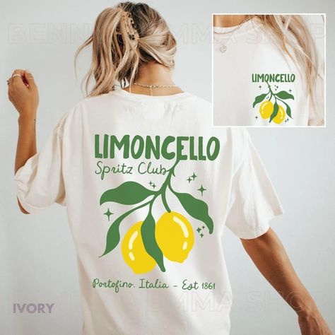 Limoncello Spritz Club Portofino Italy Shirt Tomato Girl Crewneck Coastal Granddaughter Amalfi Coast Lemon Shirt Comfort Colors Plus Sizing - Etsy Norway Lemon T Shirt, Beachy Tshirt, Italia Shirt, Limoncello Spritz, Tomato Girl, Lemon Shirt, Italy Shirt, Portofino Italy, Bartender Gifts