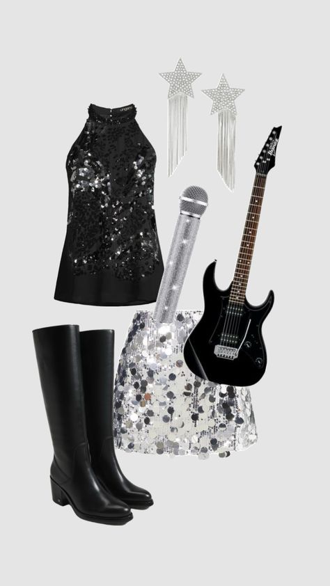 #halloweencostume #outfitinspo #rockstar #silver #goingout #costumeideas #costume #halloween Costume Rockstar, Rockstar Halloween Costume, Halloween Makeup Hacks, Rockstar Costume, Costume Halloween, Halloween Makeup, Makeup Tips, Halloween Costume, Going Out