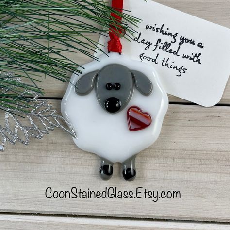 Fused Glass Sheep, Glass Paint Markers, Pocket Heart, Adventure Ideas, Wishing Stones, Lamb Decorations, Heart Pocket, Free Gift Tags, Get Well Gifts