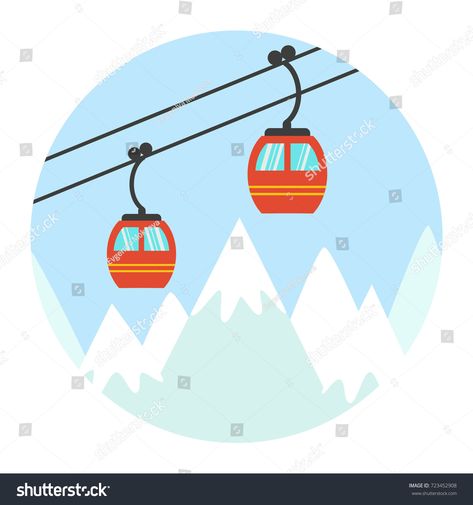 Ski cable lift icon for ski and winter sports. Vector illustration. #Ad , #Affiliate, #lift#icon#Ski#cable Map Illustrations, Sports Vector, Ski Art, Window Drawing, Winter Window, Pen Art Drawings, Winter Illustration, Wooden Painting, Rock Painting Patterns