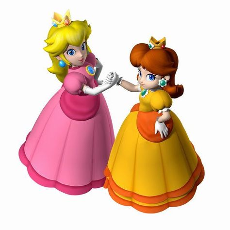 peach and daisy girl power - Shay & I are rocking it! Peach And Daisy, Daisy Costume, Princess Peach Cosplay, Peach Cosplay, Super Princess Peach, Super Mario Princess, Super Princess, Nintendo Princess, Super Mario 3d