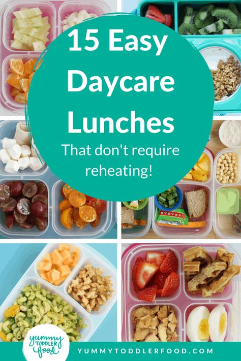 Easy Daycare Lunches, Lunch Ideas For Daycare, Toddler Lunch Ideas For Daycare, Daycare Lunch Ideas, Easy Toddler Lunches, Toddler Lunch Ideas, Daycare Meals, Toddler Lunch Box, Baby Lunch