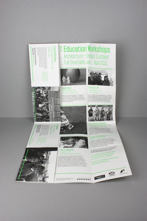 LOA+DS Education Workshops Guide A2Poster/Mailer by Greig Anderson, via Behance Workshop Architecture, Portfolio Book, Leaflet Design, Folder Design, Flyer Layout, Brochure Layout, Book Design Layout, Print Layout, Design Graphique