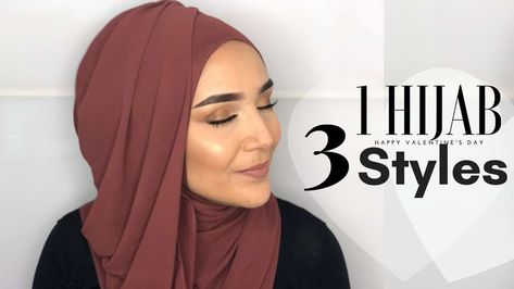 1 Scarf 3 Hijab Styles by @sevisworld - Hijab Fashion Inspiration Hijab Video, Easy Hijab Style, Style Hijab Simple, How To Wear Hijab, New Hijab, Turban Hijab, Hijab Wedding Dresses, Style Tutorial, Simple Hijab