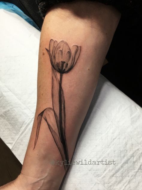 Tulip Tattoo, Forearm Tattoos, Deathly Hallows Tattoo, Flower Tattoos, Triangle Tattoo, Tattoos And Piercings, Tattoo Artists, Tulips, Body Art